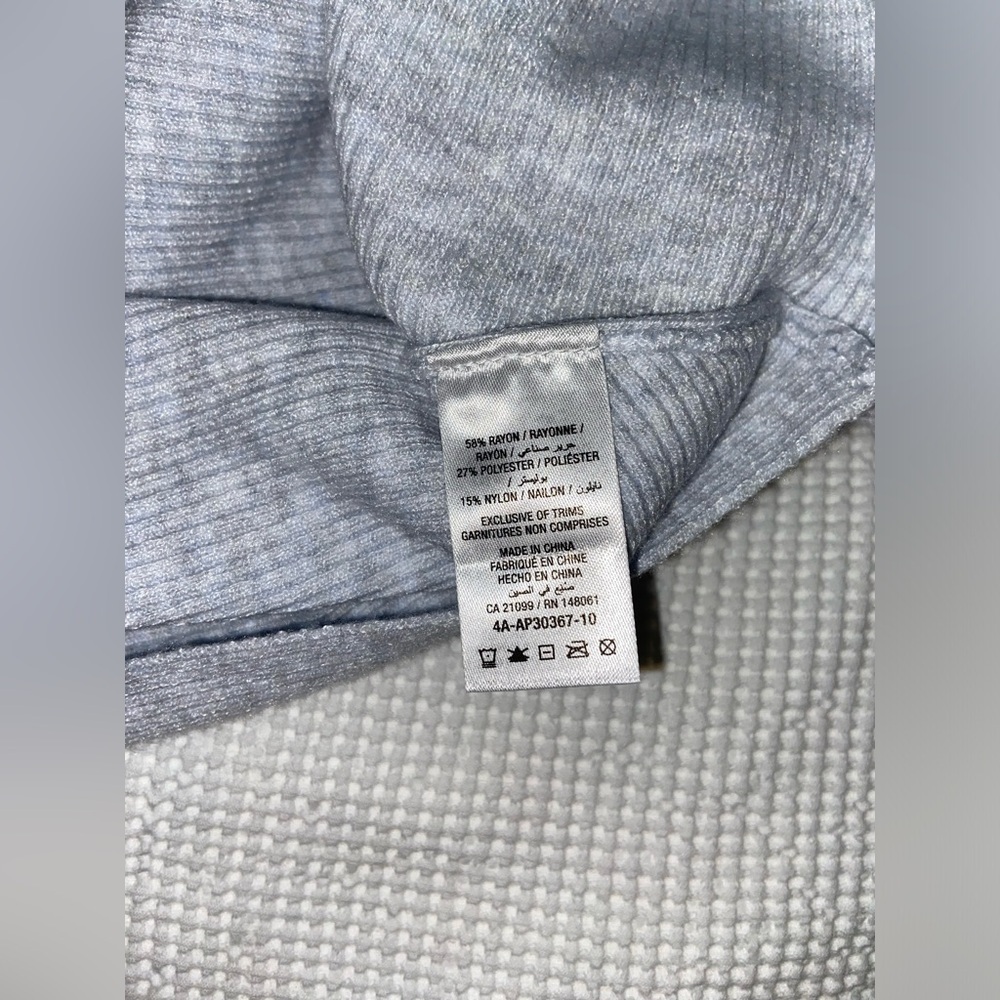 ARDENE light gray Horizontal Ribbed Dolman Sweater size XL NWT - Picture 5 of 13